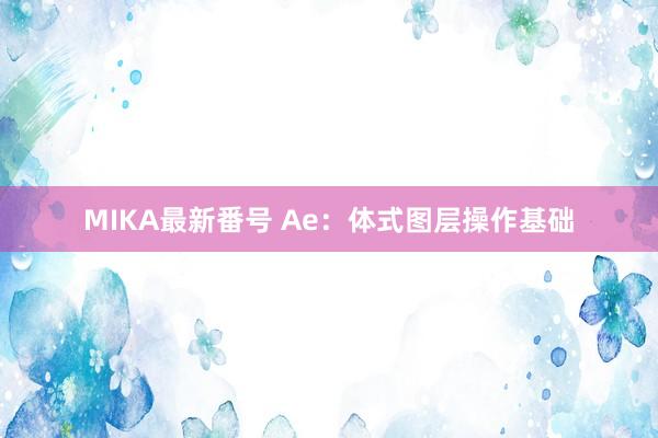 MIKA最新番号 Ae：体式图层操作基础