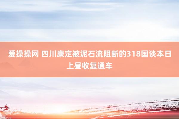 爱操操网 四川康定被泥石流阻断的318国谈本日上昼收复通车