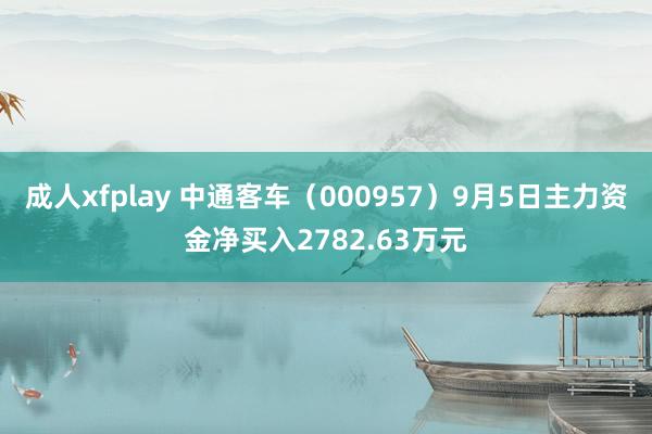 成人xfplay 中通客车（000957）9月5日主力资金净买入2782.63万元