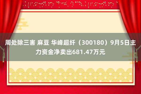 周处除三害 麻豆 华峰超纤（300180）9月5日主力资金净卖出681.47万元