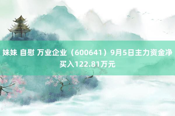 妹妹 自慰 万业企业（600641）9月5日主力资金净买入122.81万元