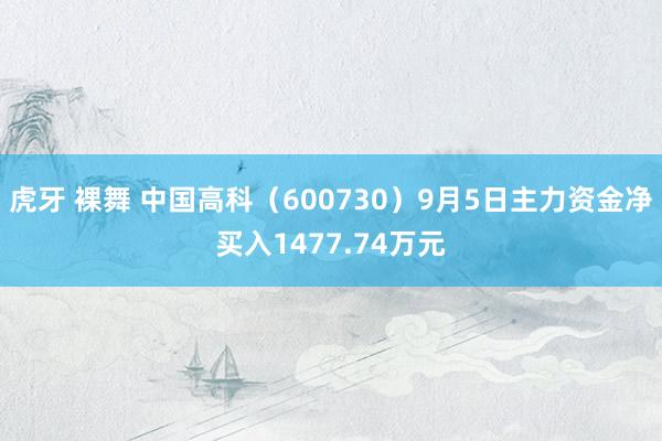 虎牙 裸舞 中国高科（600730）9月5日主力资金净买入1477.74万元