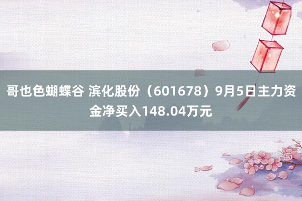 哥也色蝴蝶谷 滨化股份（601678）9月5日主力资金净买入148.04万元